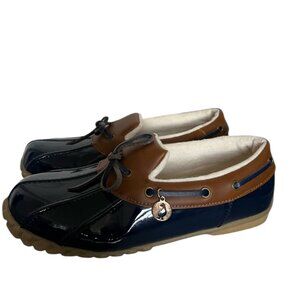 Sporto Patty Fleece Lined Duck Shoes In Navy Blue Size 7